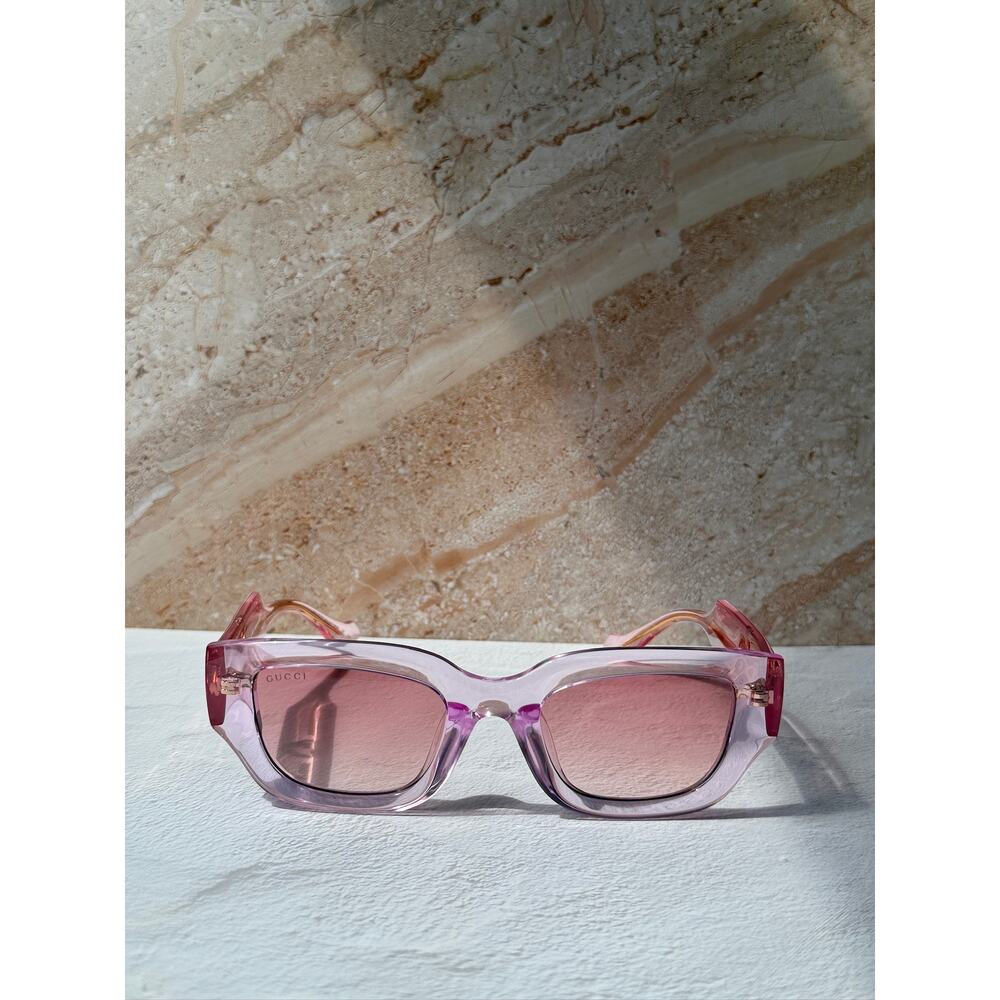 NEW Gucci GG1558SK Transparent Pink Sunglasses - Picture 5 of 12